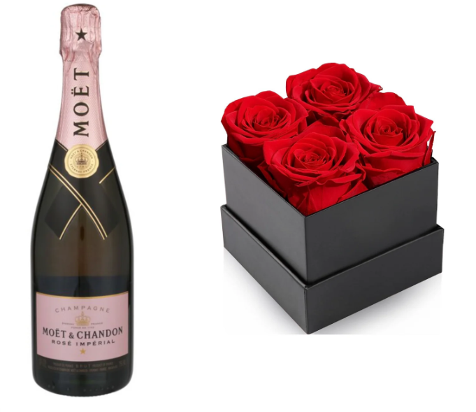 THE HEARTFELT CHAMPAGNE & ETERNAL ROSE GIFT SET