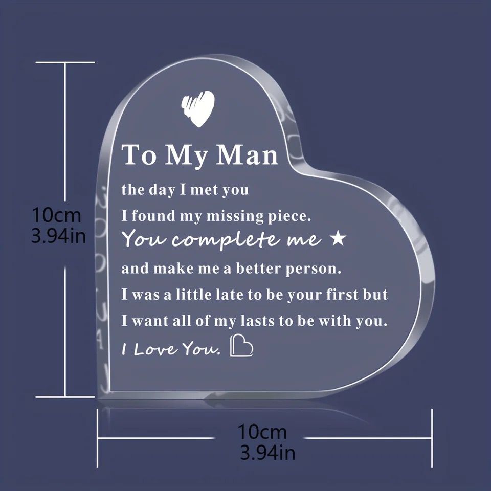 Engraved 3D Gift - To my Man
