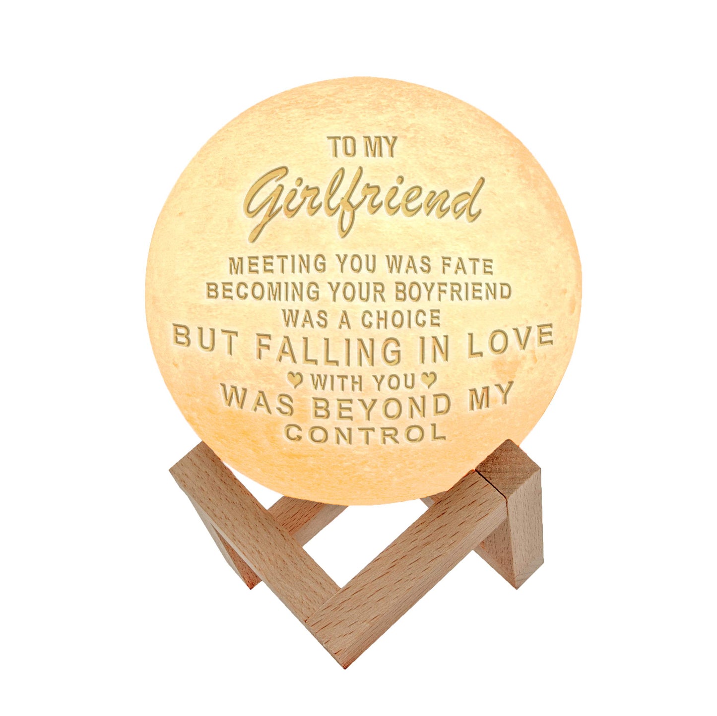 Engraved 3D lamp- To Girlfriend