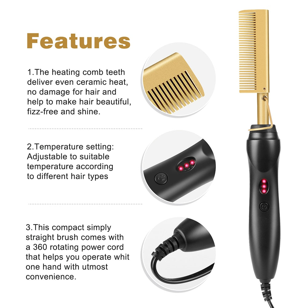 Amoyy Styling Hair Straightening Comb.