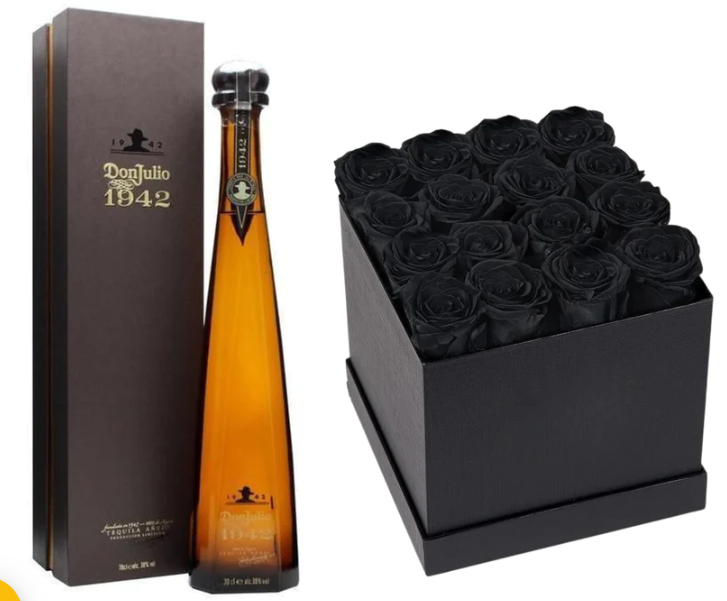 Don Julio 1942 Tequila Anejo Preserved  Rose Gift Set