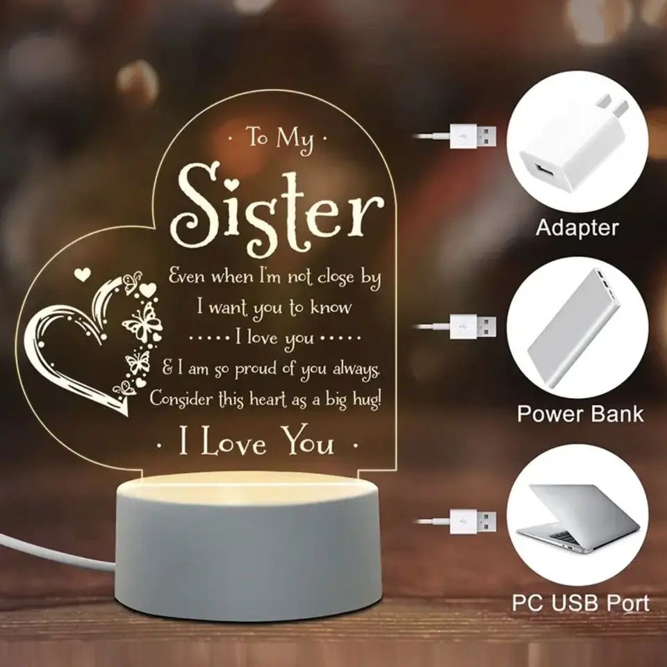 Engraved 3D Gift - To my Sister