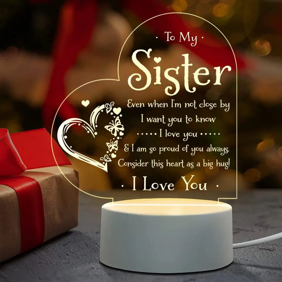 Engraved 3D Gift - To my Sister