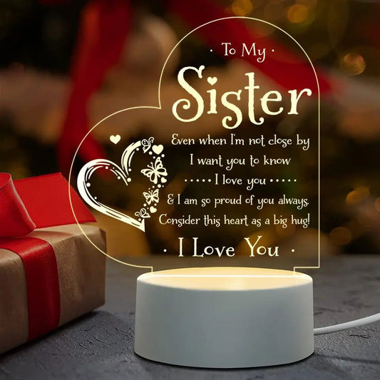Engraved 3D Gift - To my Sister