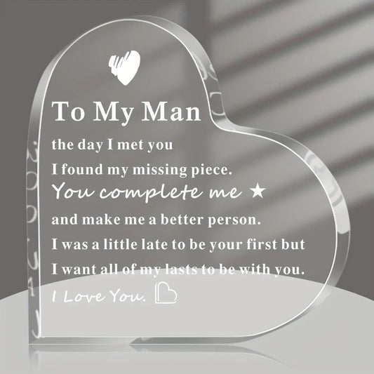 Engraved 3D Gift - To my Man