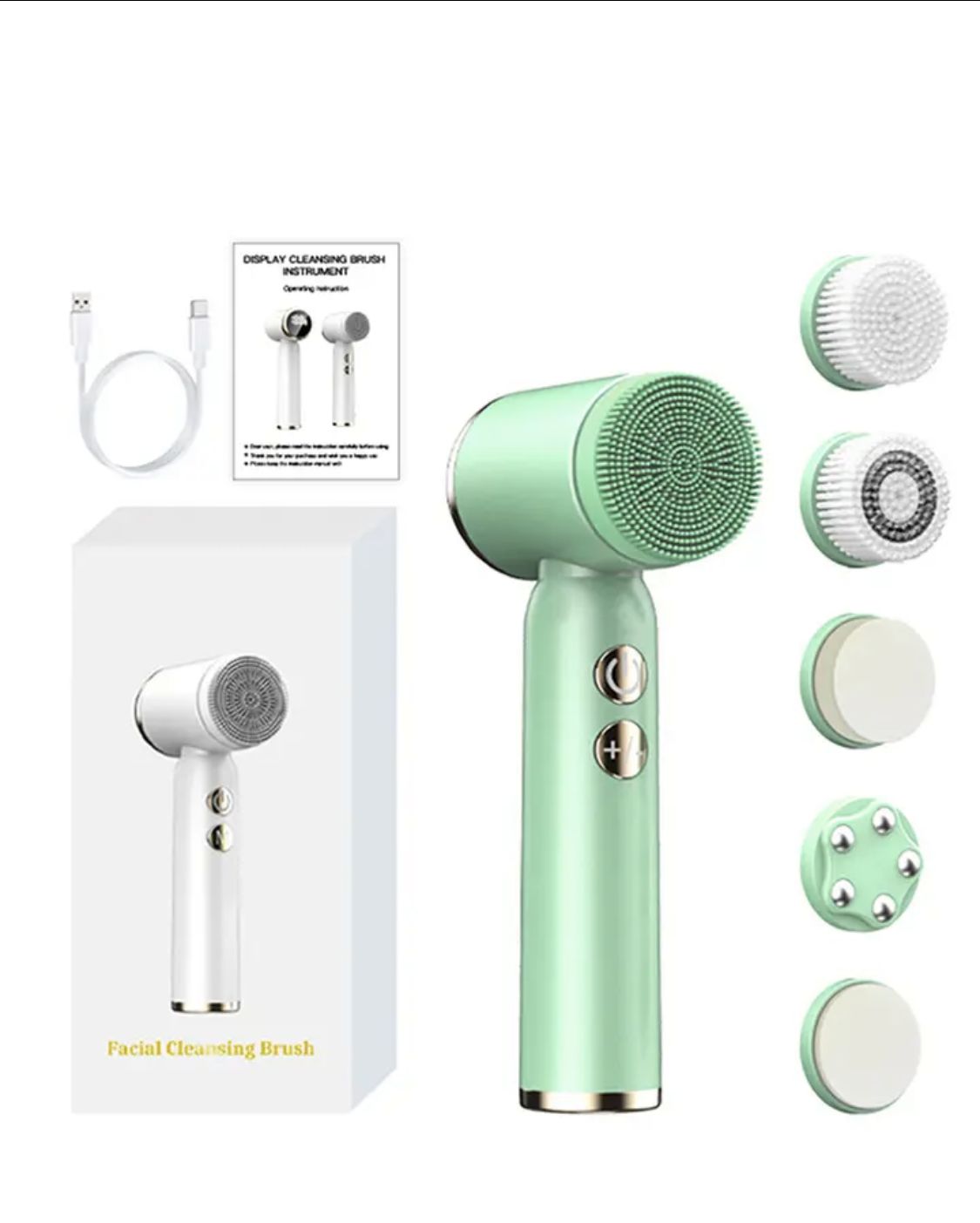 LED Waterproof Electric Facial Brush for Blackhead Removal and Pore Cleansing