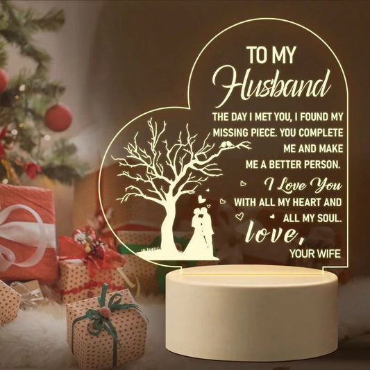 Engraved  3D Gift- To my Husband